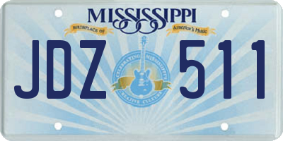 MS license plate JDZ511
