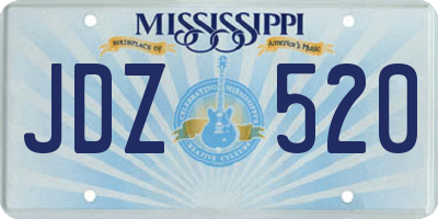 MS license plate JDZ520