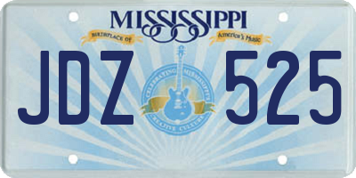 MS license plate JDZ525