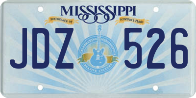 MS license plate JDZ526