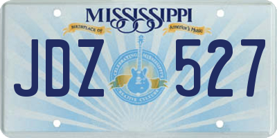 MS license plate JDZ527