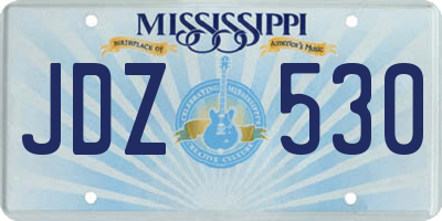 MS license plate JDZ530