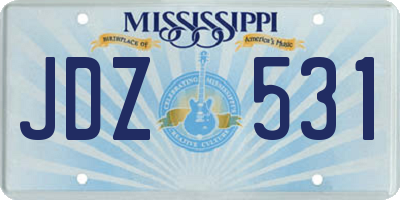MS license plate JDZ531