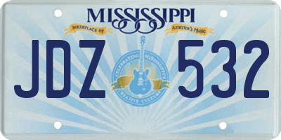 MS license plate JDZ532