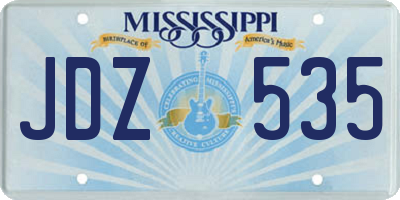 MS license plate JDZ535