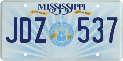 MS license plate JDZ537