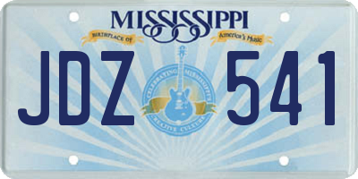MS license plate JDZ541