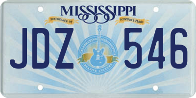 MS license plate JDZ546