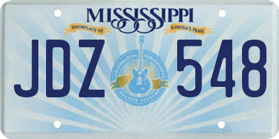 MS license plate JDZ548