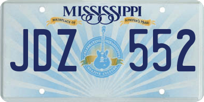 MS license plate JDZ552