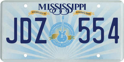 MS license plate JDZ554
