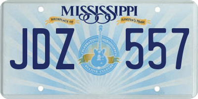 MS license plate JDZ557