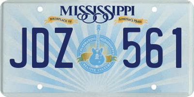 MS license plate JDZ561