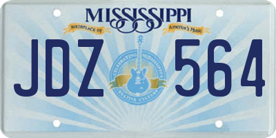 MS license plate JDZ564