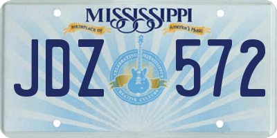 MS license plate JDZ572