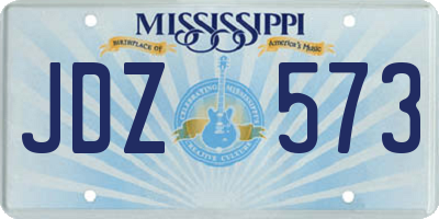 MS license plate JDZ573