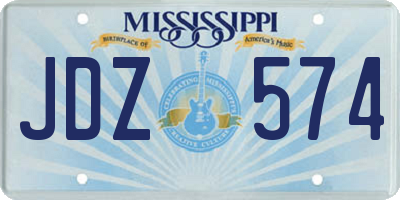 MS license plate JDZ574