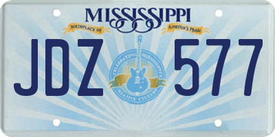 MS license plate JDZ577