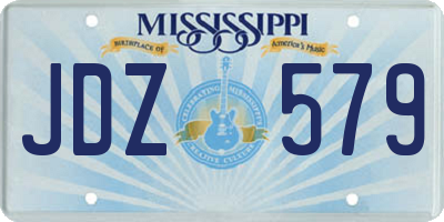 MS license plate JDZ579
