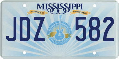 MS license plate JDZ582