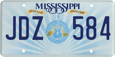 MS license plate JDZ584