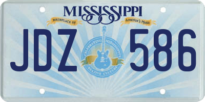 MS license plate JDZ586