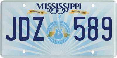 MS license plate JDZ589
