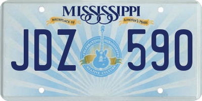 MS license plate JDZ590