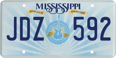 MS license plate JDZ592