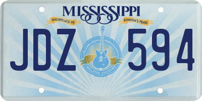 MS license plate JDZ594