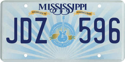 MS license plate JDZ596