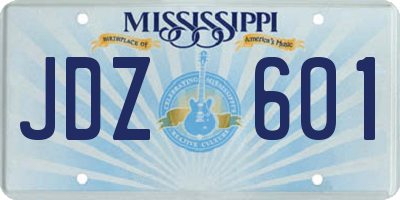 MS license plate JDZ601