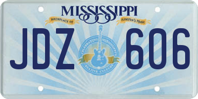 MS license plate JDZ606