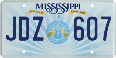 MS license plate JDZ607