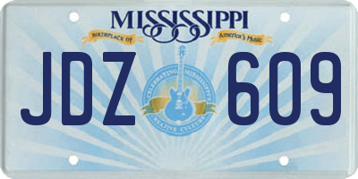 MS license plate JDZ609