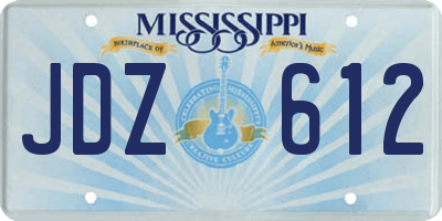 MS license plate JDZ612