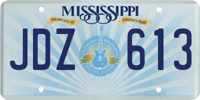 MS license plate JDZ613