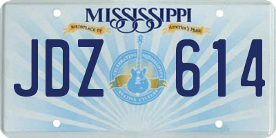 MS license plate JDZ614