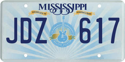 MS license plate JDZ617