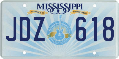 MS license plate JDZ618