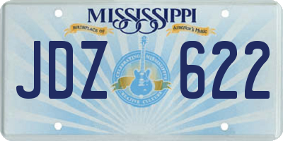 MS license plate JDZ622