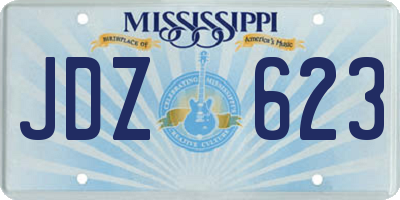 MS license plate JDZ623