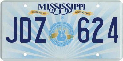 MS license plate JDZ624