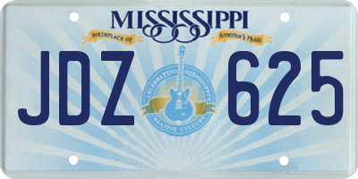 MS license plate JDZ625