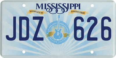 MS license plate JDZ626