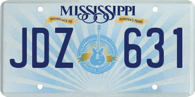 MS license plate JDZ631