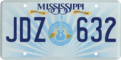 MS license plate JDZ632