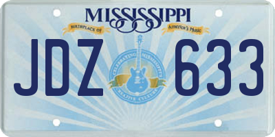MS license plate JDZ633