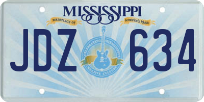 MS license plate JDZ634