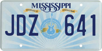 MS license plate JDZ641
